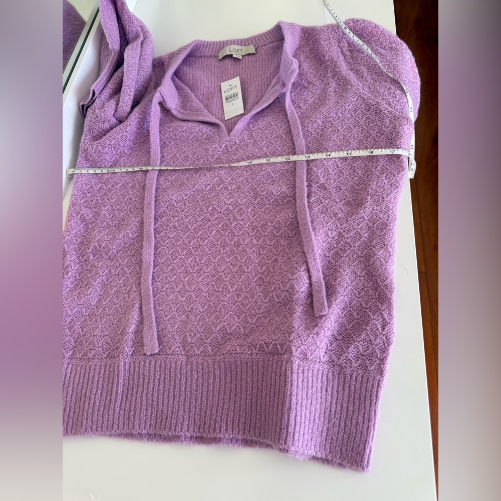 LOFT Lavender Knit Sweater - Picture 13 of 16